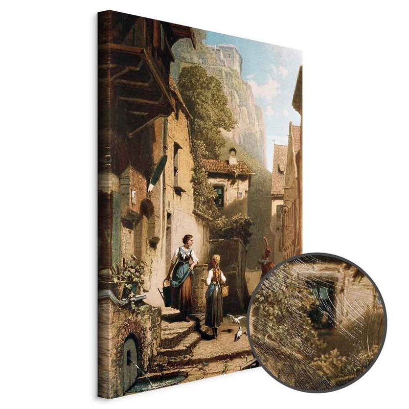 Produktvy av Carl spitzweg im dachst. En rund detaljförstoring visar den strukturerade gelytan.