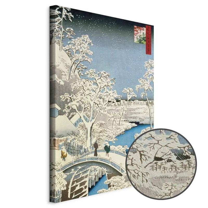 Produktvy av Utagawa hiroshige drum. En rund detaljförstoring visar den strukturerade gelytan.