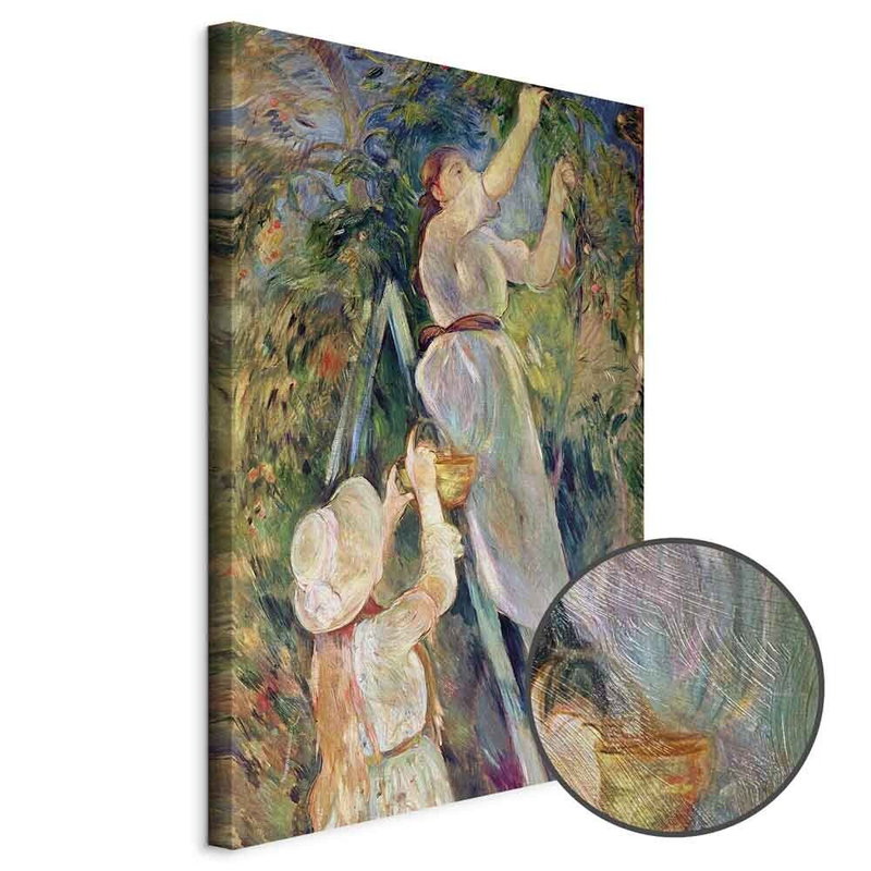 Produktvy av Berthe morisot the cherry. En rund detaljförstoring visar den strukturerade gelytan.