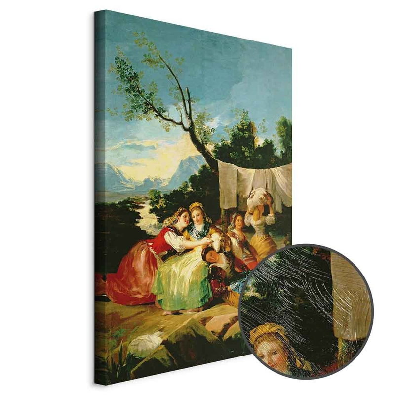 Produktvy av Francisco goya the. En rund detaljförstoring visar den strukturerade gelytan.
