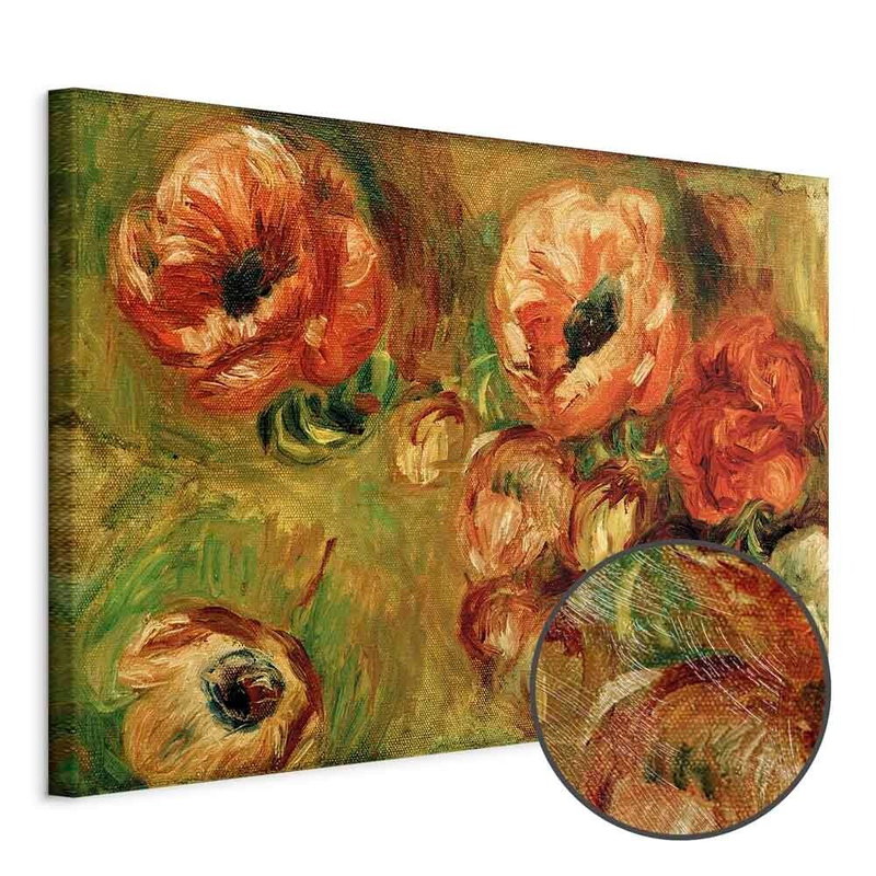 Produktvy av Pierre-auguste renoir les an. En rund detaljförstoring visar den strukturerade gelytan.