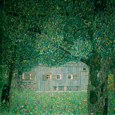 Vooraanzicht van Gustav klimt. De volledige gedrukte compositie is te zien zonder het schuine productaanzicht of de detailopname van het geloppervlak.