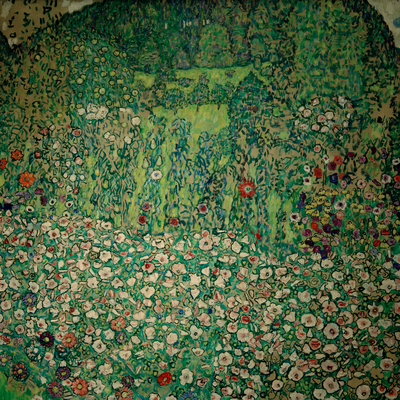 Vooraanzicht van Gustav klimt. De volledige gedrukte compositie is te zien zonder het schuine productaanzicht of de detailopname van het geloppervlak.