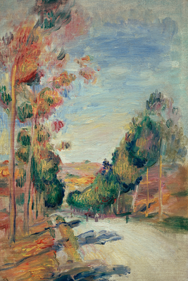 Vooraanzicht van Pierre-auguste renoir. De volledige gedrukte compositie is te zien zonder het schuine productaanzicht of de detailopname van het geloppervlak.