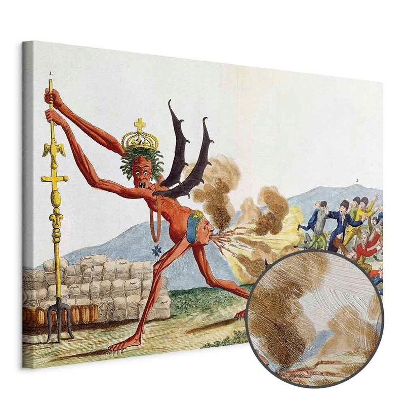 Produktvy av Jacques-louis david. En rund detaljförstoring visar den strukturerade gelytan.