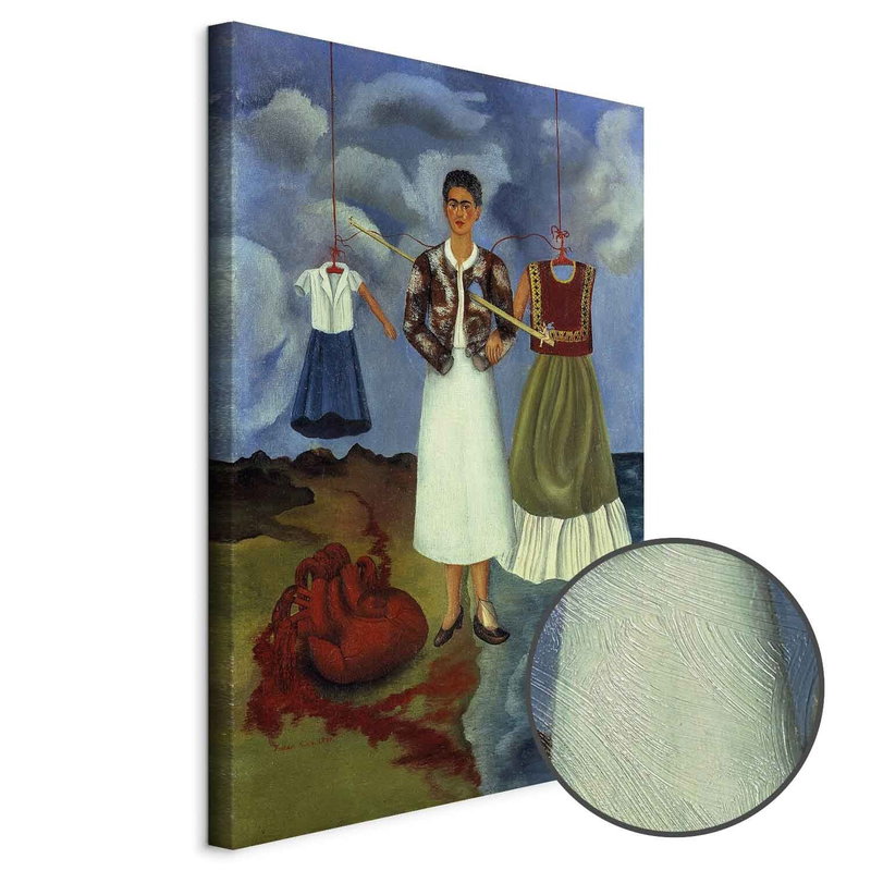 Produktvy av Frida kahlo memory. En rund detaljförstoring visar den strukturerade gelytan.