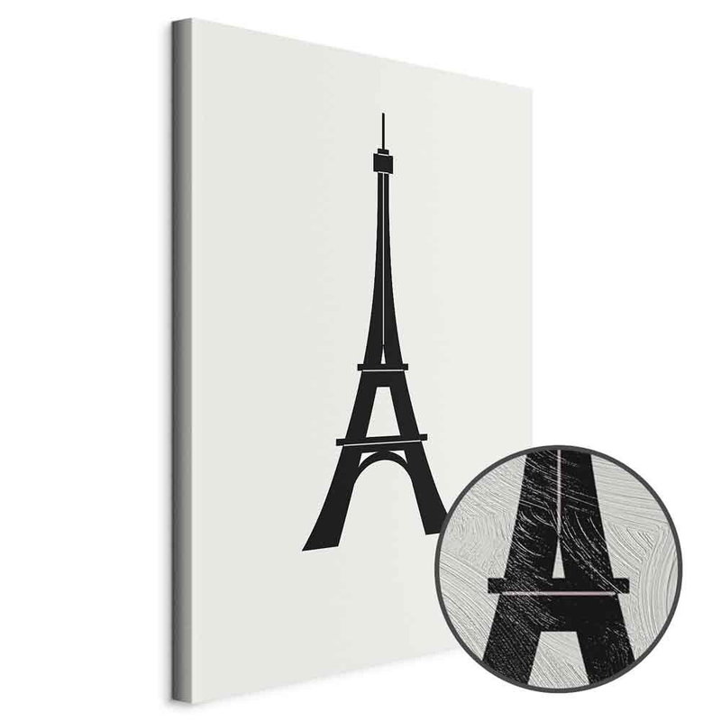 Produktvy av Eiffel tower simple graphics. En rund detaljförstoring visar den strukturerade gelytan.