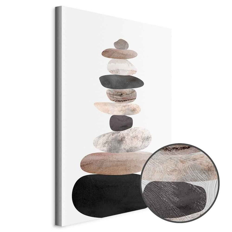 Produktvy av The art of balance. En rund detaljförstoring visar den strukturerade gelytan.