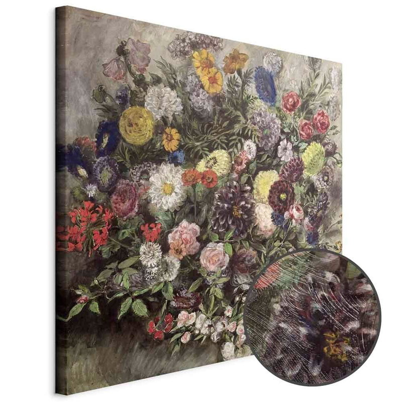 Produktvy av Eug ne delacroix bouquet of. En rund detaljförstoring visar den strukturerade gelytan.