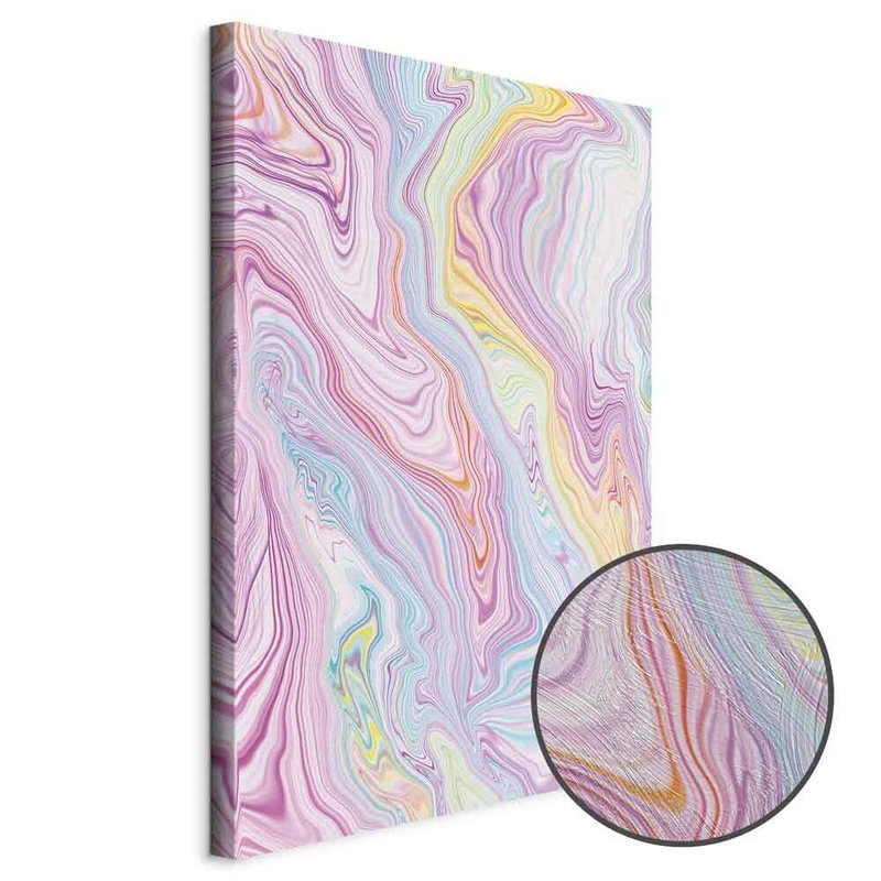 Produktvy av Colorful dream - abstract. En rund detaljförstoring visar den strukturerade gelytan.