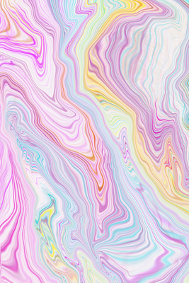 Vooraanzicht van Colorful dream - abstract. De volledige gedrukte compositie is te zien zonder het schuine productaanzicht of de detailopname van het geloppervlak.