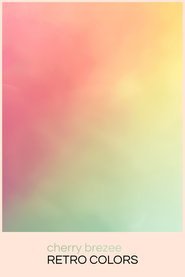 Vooraanzicht van Cherry breeze - pastel. De volledige gedrukte compositie is te zien zonder het schuine productaanzicht of de detailopname van het geloppervlak.