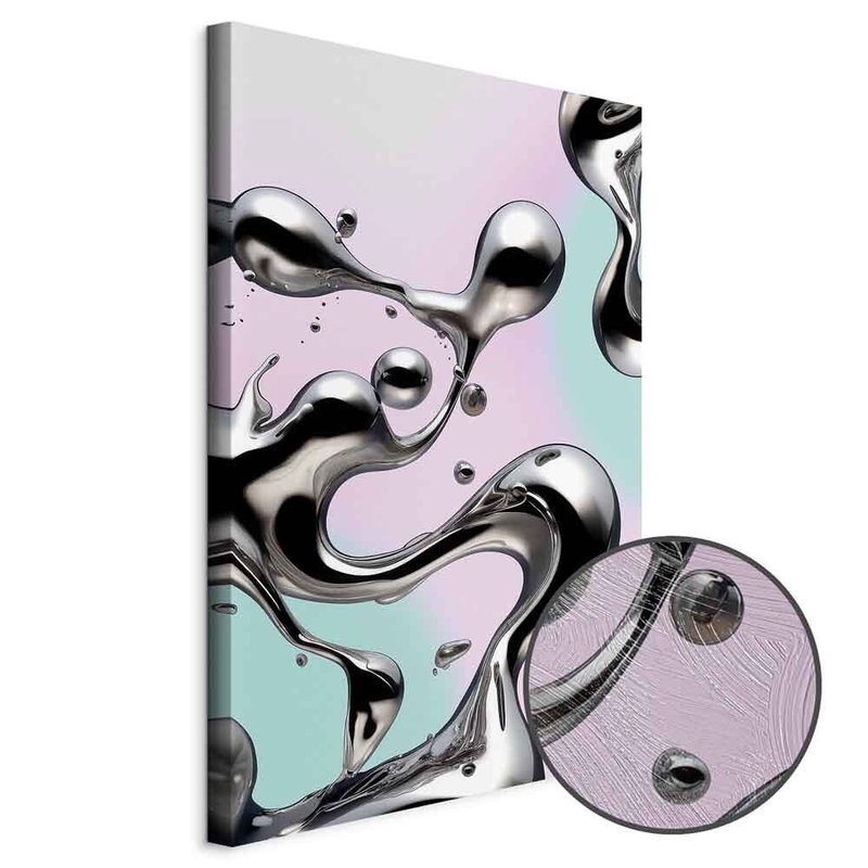 Produktvy av Metallic fluidity - abstract. En rund detaljförstoring visar den strukturerade gelytan.