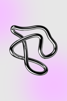 Vooraanzicht van Silver intricacies - fluid. De volledige gedrukte compositie is te zien zonder het schuine productaanzicht of de detailopname van het geloppervlak.