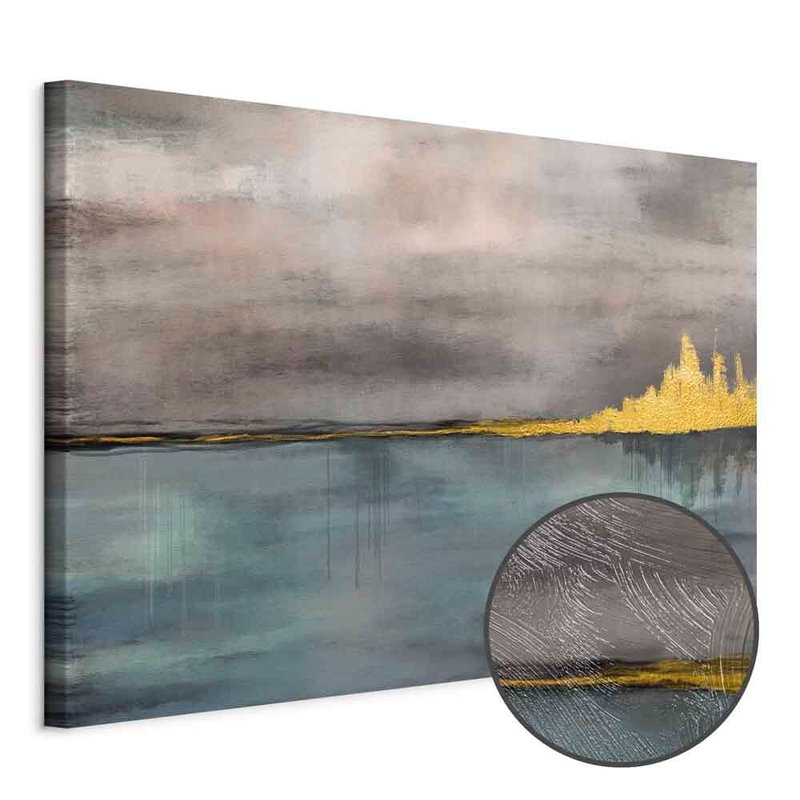 Produktvy av Golden city wide. En rund detaljförstoring visar den strukturerade gelytan.