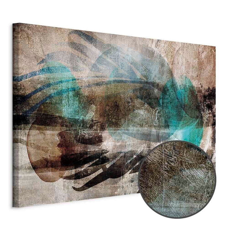 Produktvy av Abstract plume wide. En rund detaljförstoring visar den strukturerade gelytan.