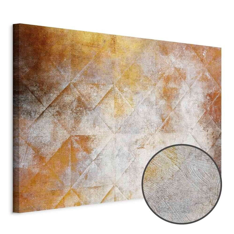 Produktvy av Golden modernism wide. En rund detaljförstoring visar den strukturerade gelytan.
