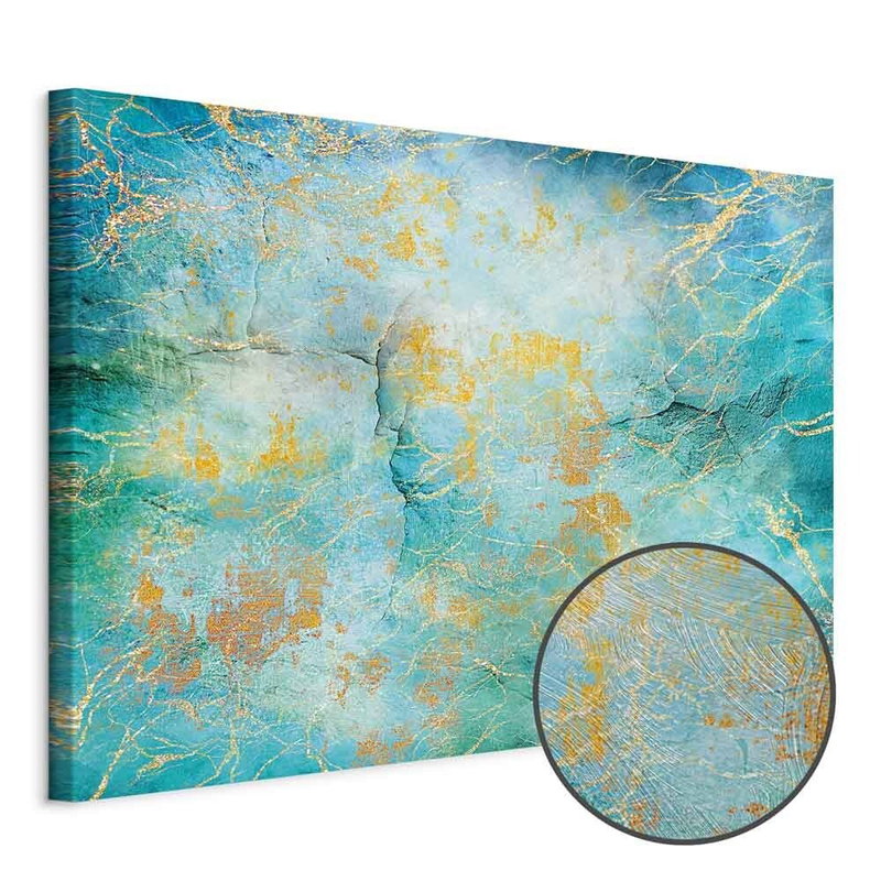 Produktvy av Emerald ocean wide. En rund detaljförstoring visar den strukturerade gelytan.