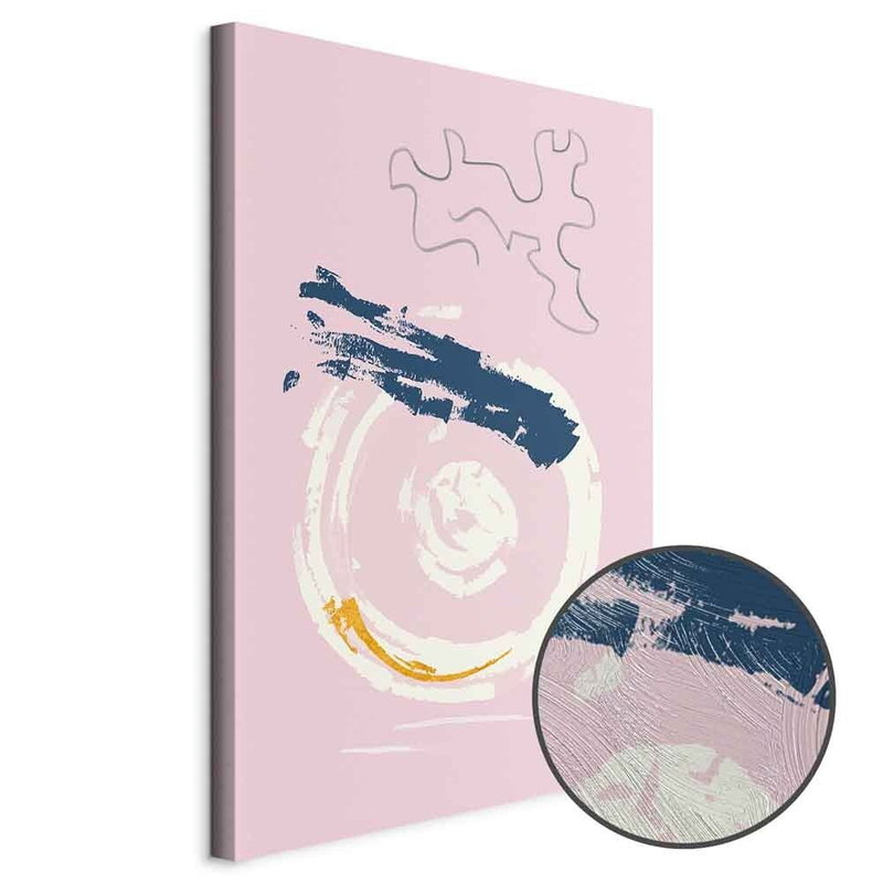 Produktvy av Pink accent. En rund detaljförstoring visar den strukturerade gelytan.