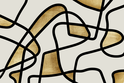 Vooraanzicht van Golden spiral wide. De volledige gedrukte compositie is te zien zonder het schuine productaanzicht of de detailopname van het geloppervlak.