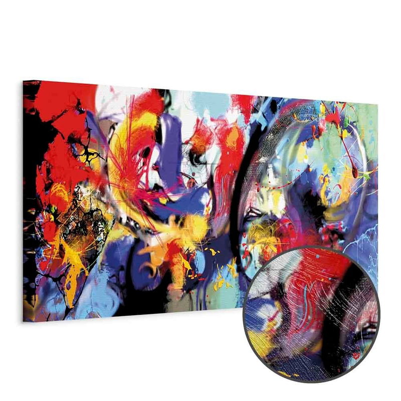 Produktvy av Colourful immersion. En rund detaljförstoring visar den strukturerade gelytan.