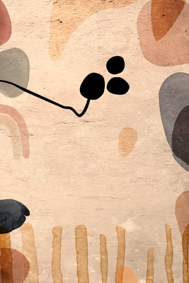 Vooraanzicht van Fruity autumn. De volledige gedrukte compositie is te zien zonder het schuine productaanzicht of de detailopname van het geloppervlak.
