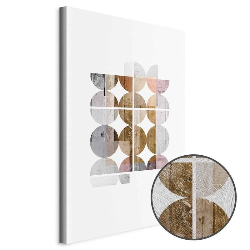 Produktvy av Harmonious shape. En rund detaljförstoring visar den strukturerade gelytan.