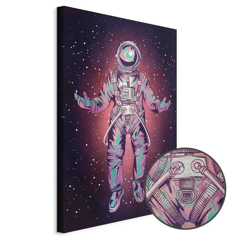 Produktvy av Lonely traveler. En rund detaljförstoring visar den strukturerade gelytan.