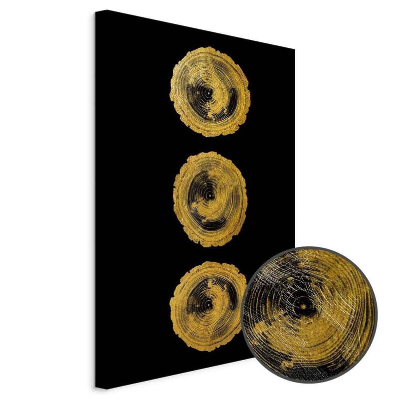 Produktvy av Golden knots. En rund detaljförstoring visar den strukturerade gelytan.