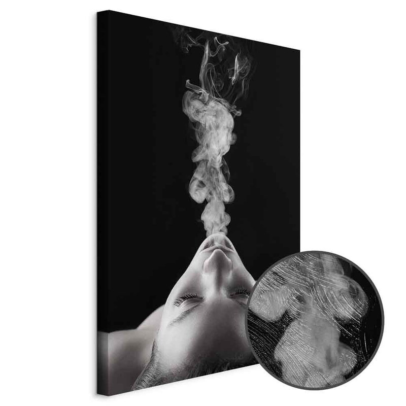 Produktvy av Smoke cloud. En rund detaljförstoring visar den strukturerade gelytan.
