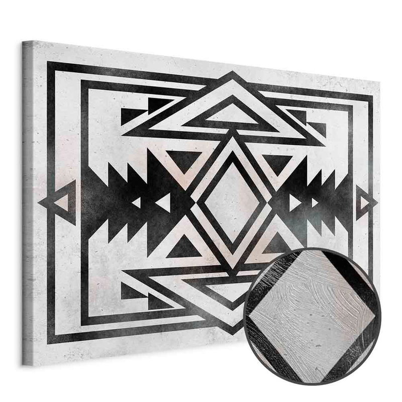 Produktvy av Ethnic pattern wide. En rund detaljförstoring visar den strukturerade gelytan.
