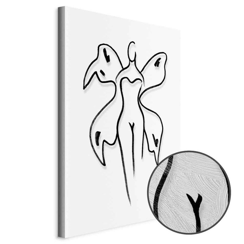 Produktvy av Butterfly woman. En rund detaljförstoring visar den strukturerade gelytan.