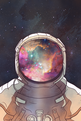 Vooraanzicht van Star explorer. De volledige gedrukte compositie is te zien zonder het schuine productaanzicht of de detailopname van het geloppervlak.