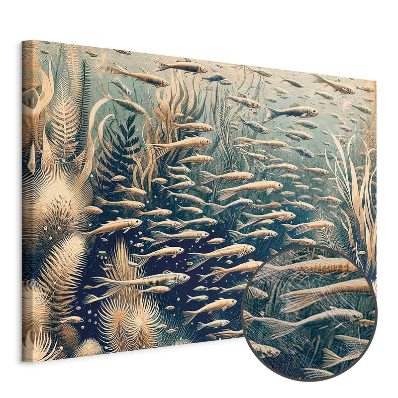 Produktvy av Oceanic nature. En rund detaljförstoring visar den strukturerade gelytan.