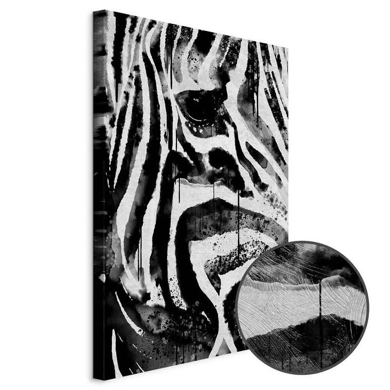 Produktvy av Striped nature. En rund detaljförstoring visar den strukturerade gelytan.