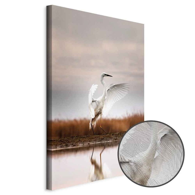 Produktvy av Autumn by the lake. En rund detaljförstoring visar den strukturerade gelytan.