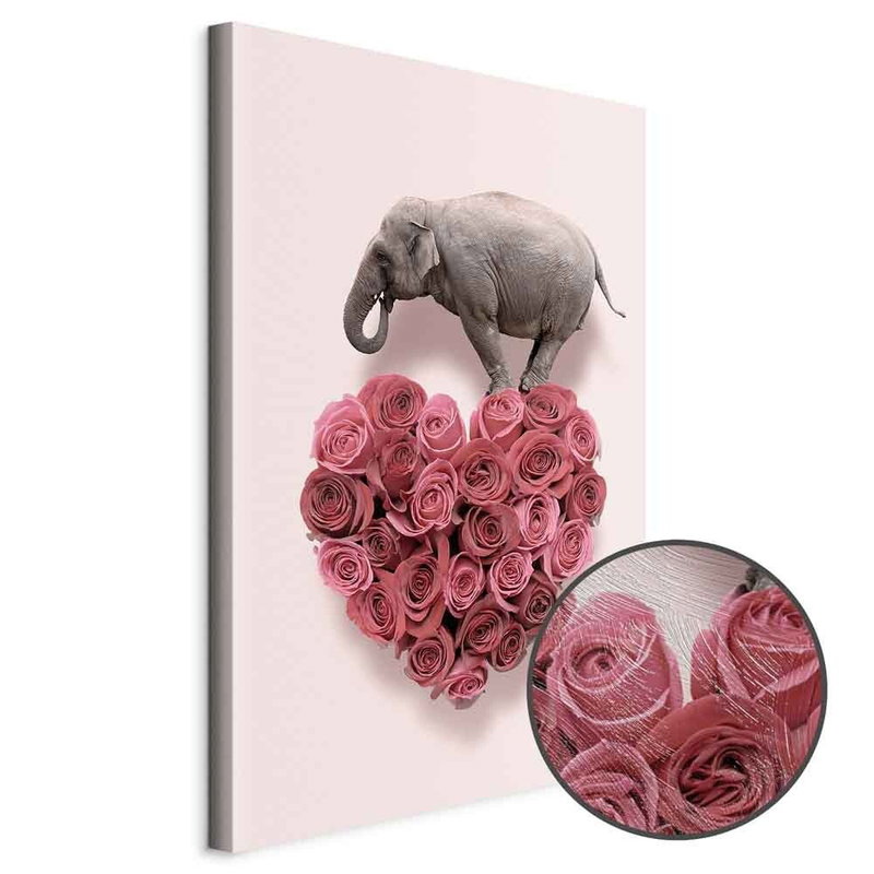 Produktvy av Elephant lover - elephant. En rund detaljförstoring visar den strukturerade gelytan.