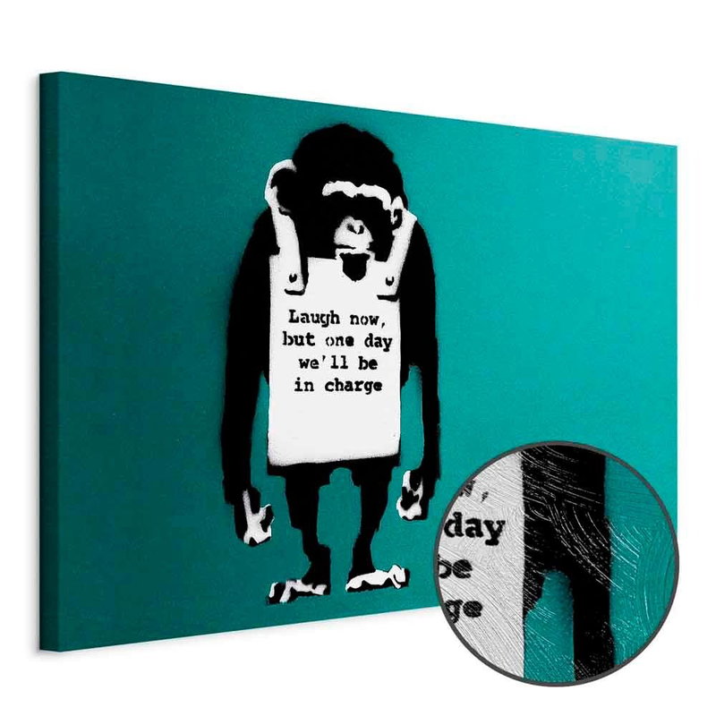 Produktvy av Angry monkey. En rund detaljförstoring visar den strukturerade gelytan.