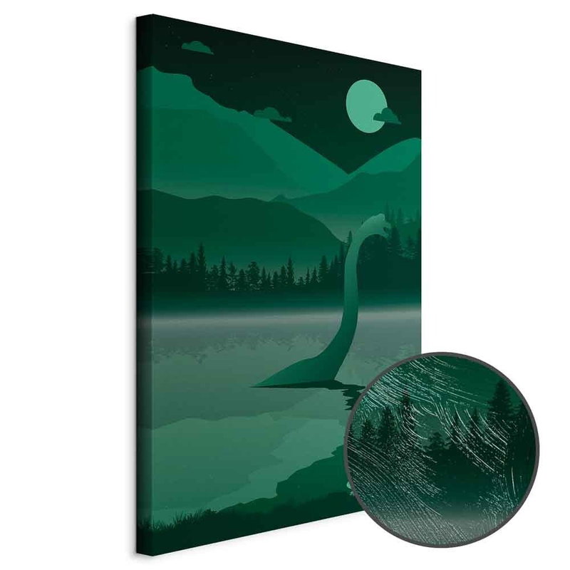 Produktvy av Loch ness. En rund detaljförstoring visar den strukturerade gelytan.