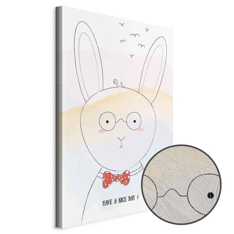 Produktvy av Greetings from rabbit. En rund detaljförstoring visar den strukturerade gelytan.