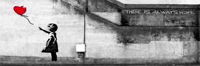 Vooraanzicht van There is always hope narrow. De volledige gedrukte compositie is te zien zonder het schuine productaanzicht of de detailopname van het geloppervlak.