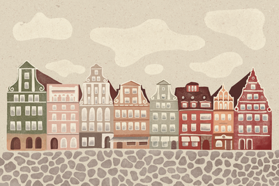 Vooraanzicht van Salt - colorful illustrated. De volledige gedrukte compositie is te zien zonder het schuine productaanzicht of de detailopname van het geloppervlak.