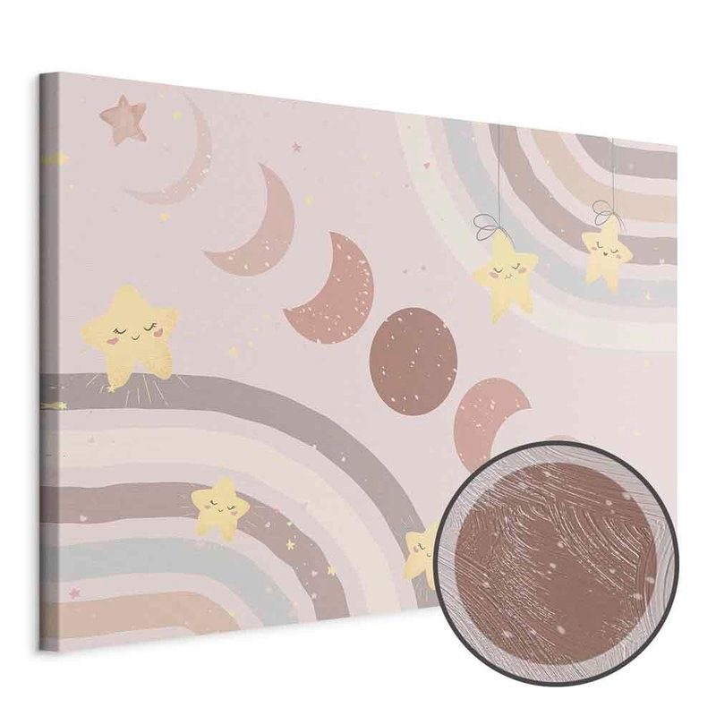 Produktvy av Joyful sky - yellow cheerful. En rund detaljförstoring visar den strukturerade gelytan.