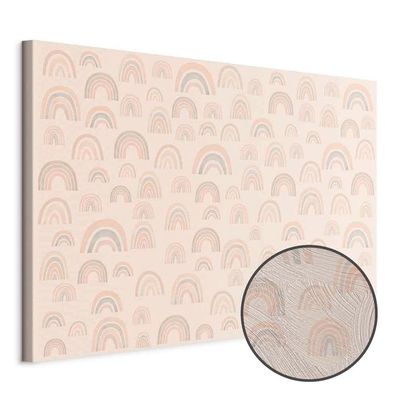 Produktvy av August sky - various sizes. En rund detaljförstoring visar den strukturerade gelytan.