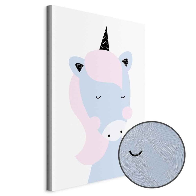 Produktvy av Sweet unicorn. En rund detaljförstoring visar den strukturerade gelytan.