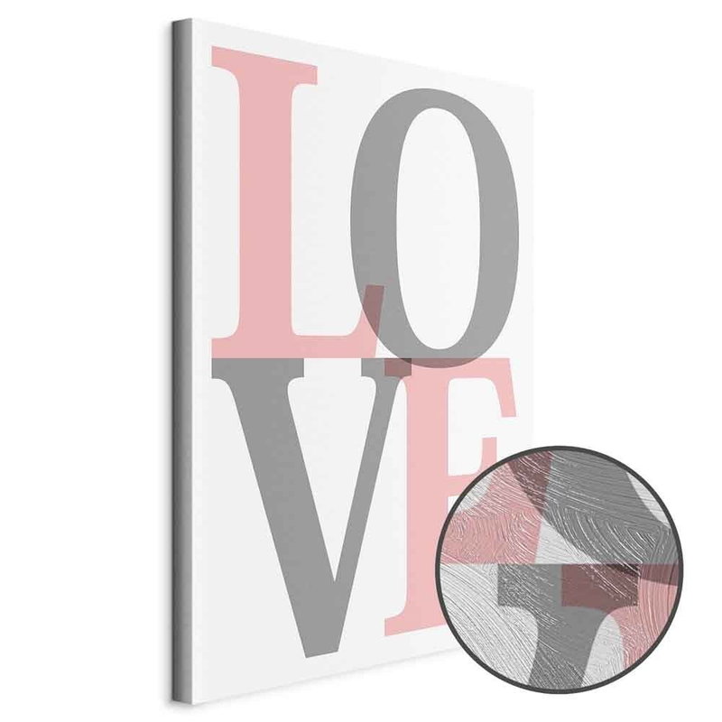 Produktvy av Grey love. En rund detaljförstoring visar den strukturerade gelytan.