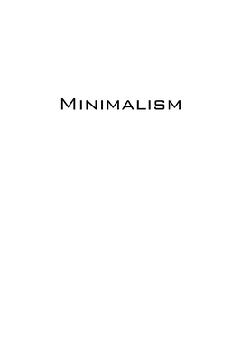 Vooraanzicht van Minimalism. De volledige gedrukte compositie is te zien zonder het schuine productaanzicht of de detailopname van het geloppervlak.