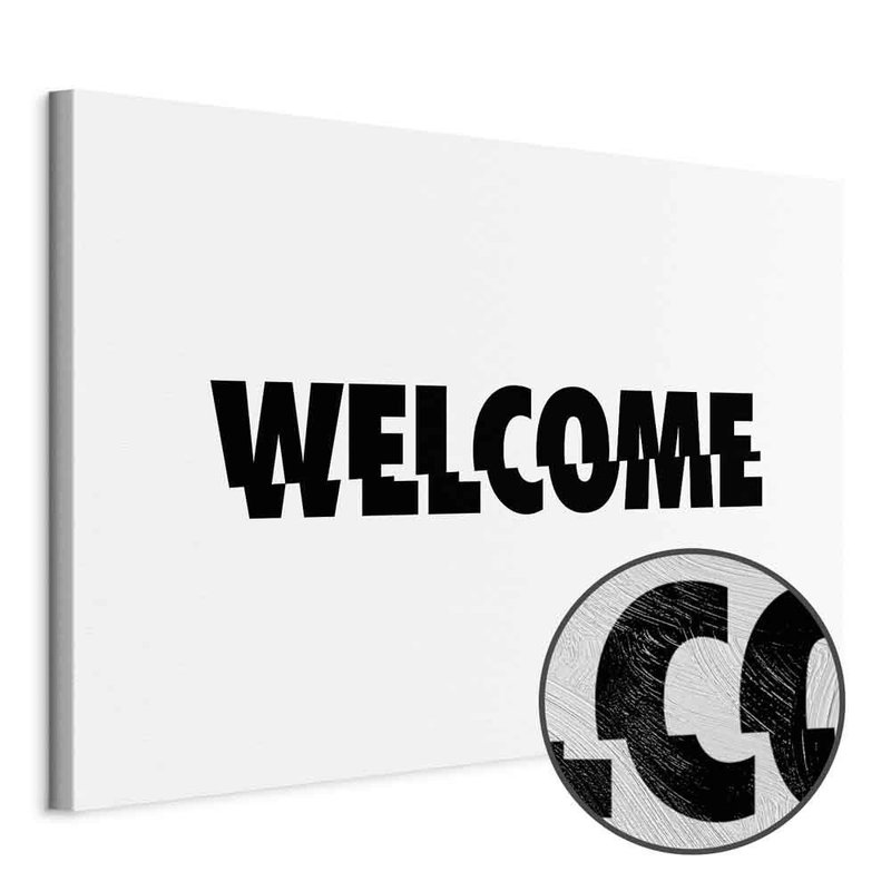 Produktvy av Welcome wide. En rund detaljförstoring visar den strukturerade gelytan.
