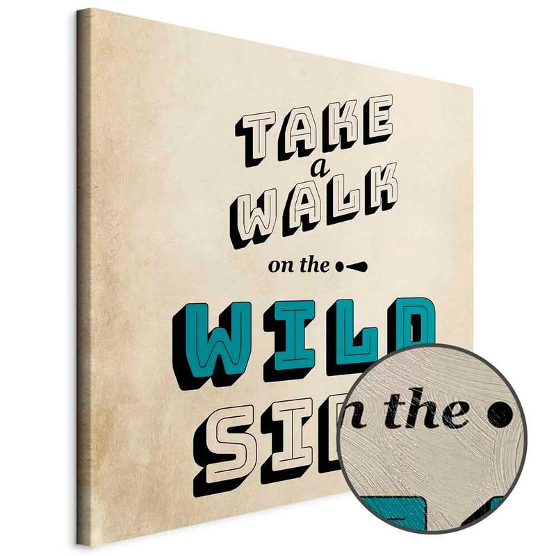 Produktvy av Take walk on the wild side. En rund detaljförstoring visar den strukturerade gelytan.