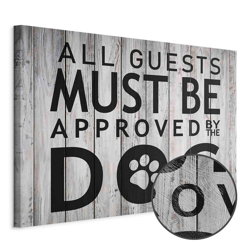 Produktvy av All guests must be approved. En rund detaljförstoring visar den strukturerade gelytan.
